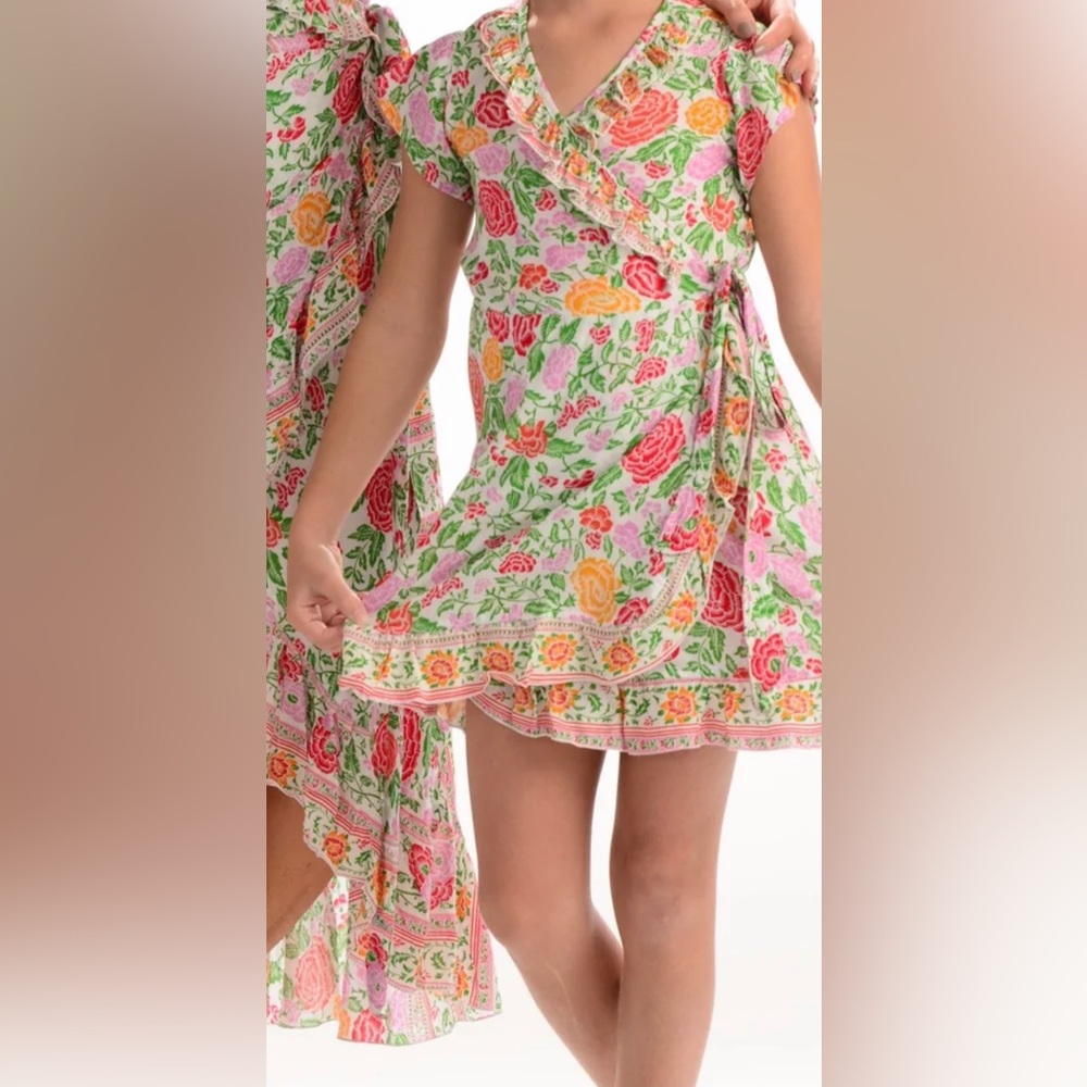 Girls Voyager Dress / White Rose
